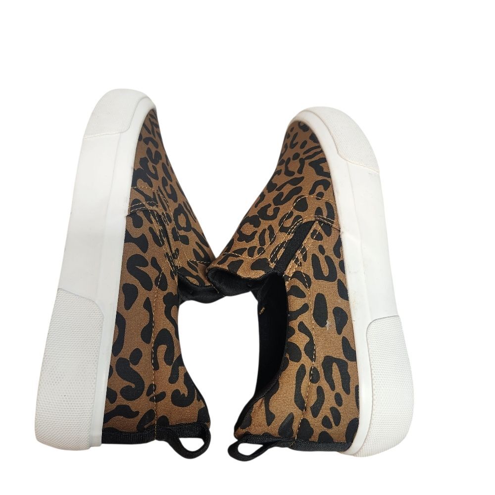 JENN ARDOR Women Classic Slip-On Sneakers Flats Brown Black Leopard Womens 7 - Picture 6 of 8